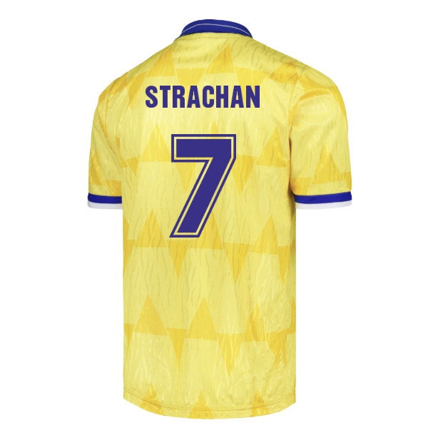 [DDJ] Leeds United Retro Shirt Away Apparel 1992 (STRACHAN 7)