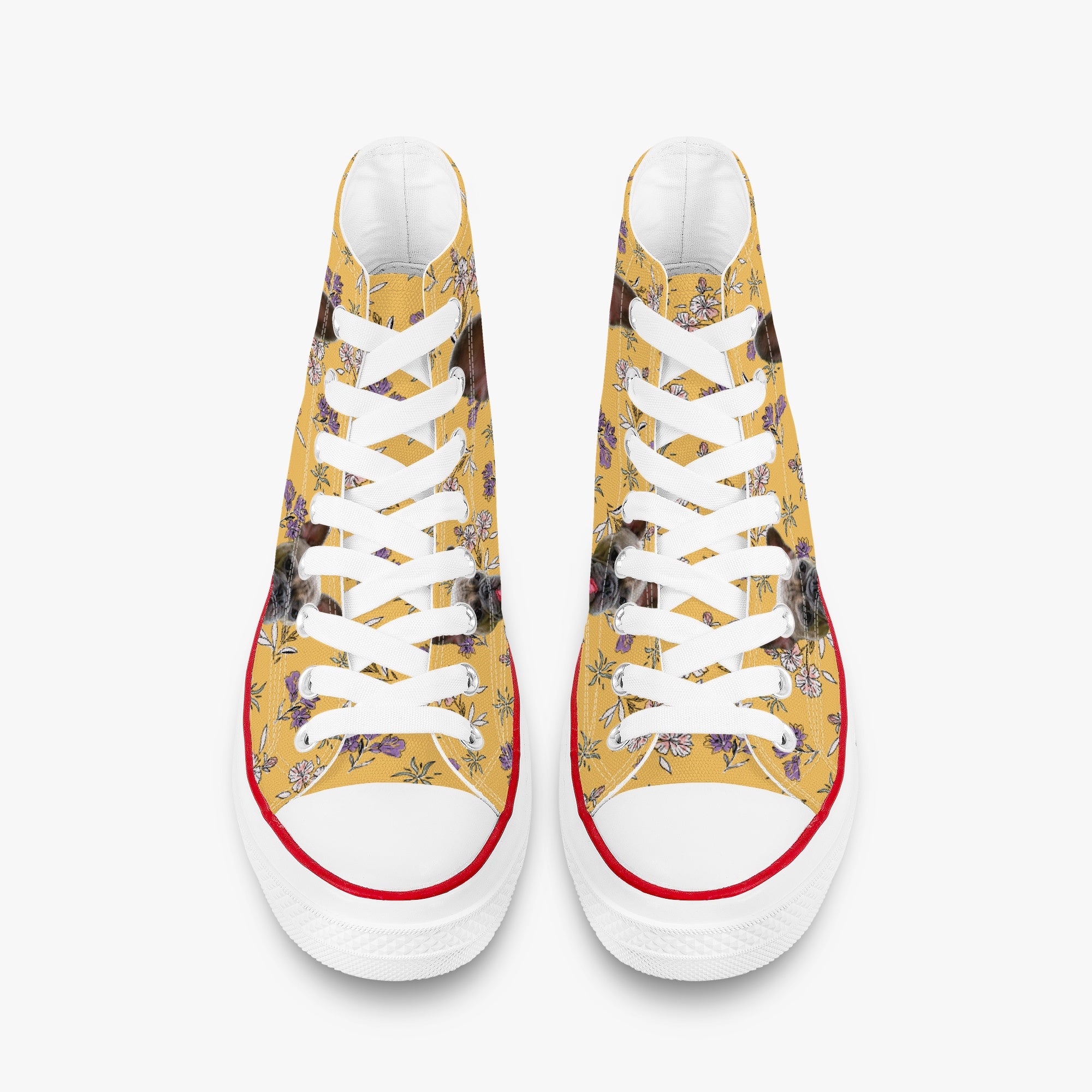 French Bulldog Ace Personalized High Top Canvas Shoes Cozy Paw Wear