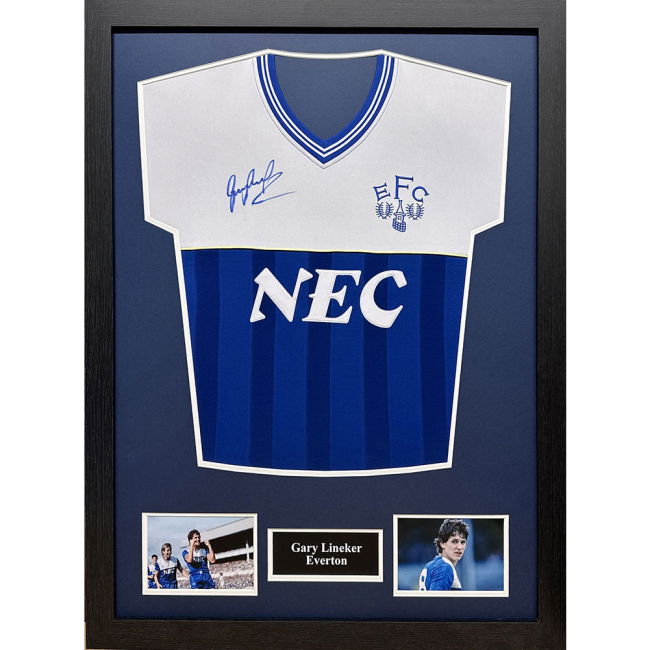 Vintage Everton Everton FC 1986 Lineker Signed Shirt (Framed) for F...