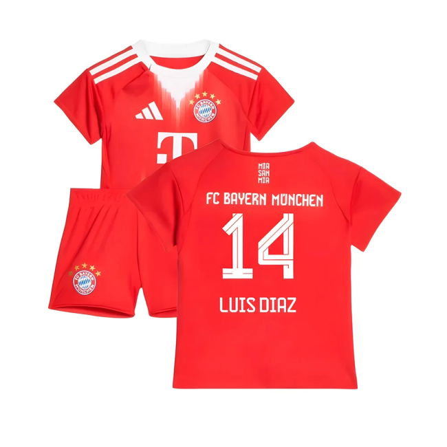 Baby Luis Diaz 14 Unique Bayern Munich Home Unique Shirt 2025-2026 (2)