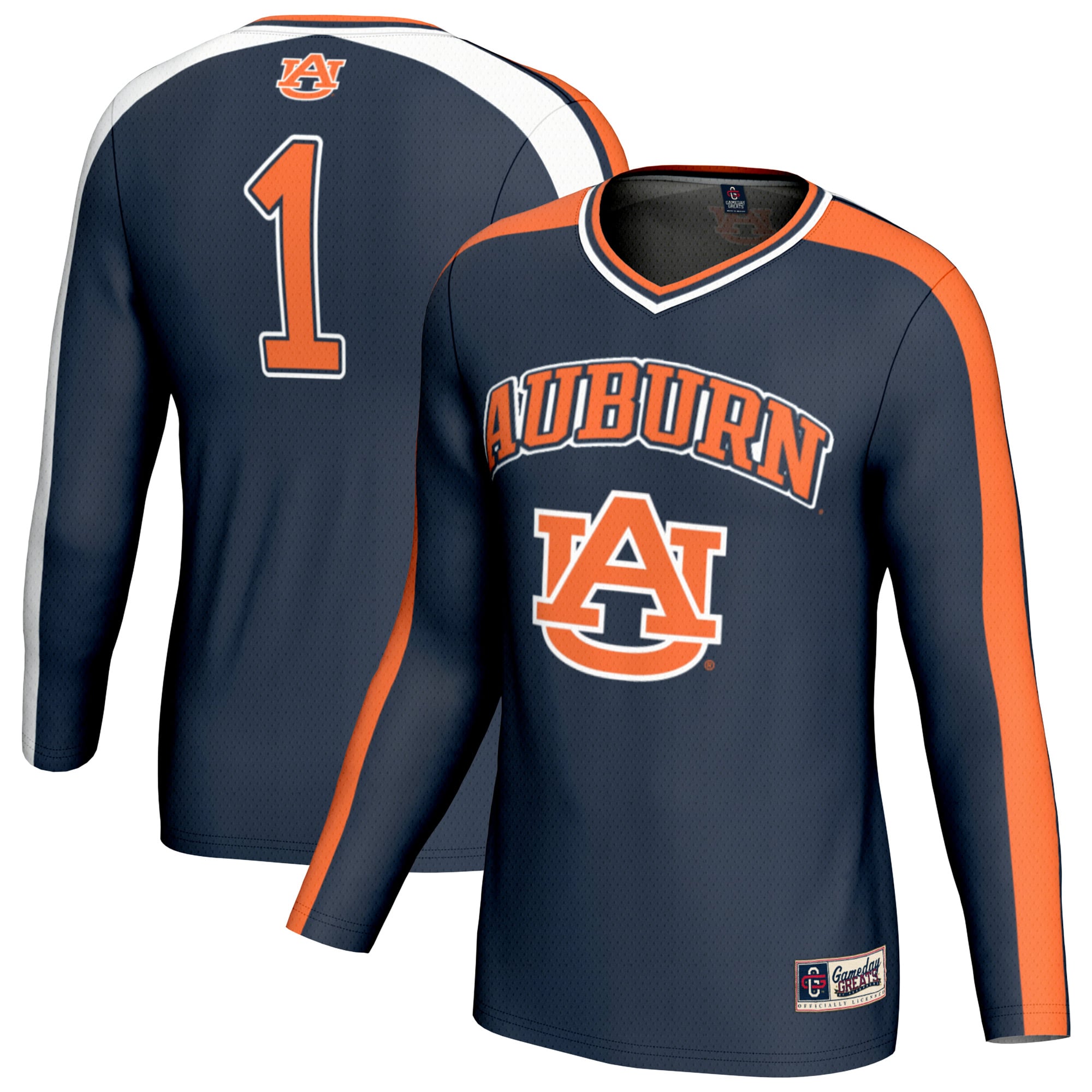#1 Auburn Tigers GameDay Greats Unisex Lightweight Volleyball Fashion Jersey - Navy