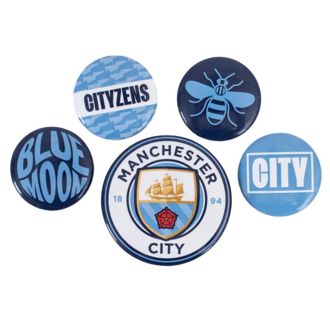 Manchester City FC Button Badge Set (Match Day)