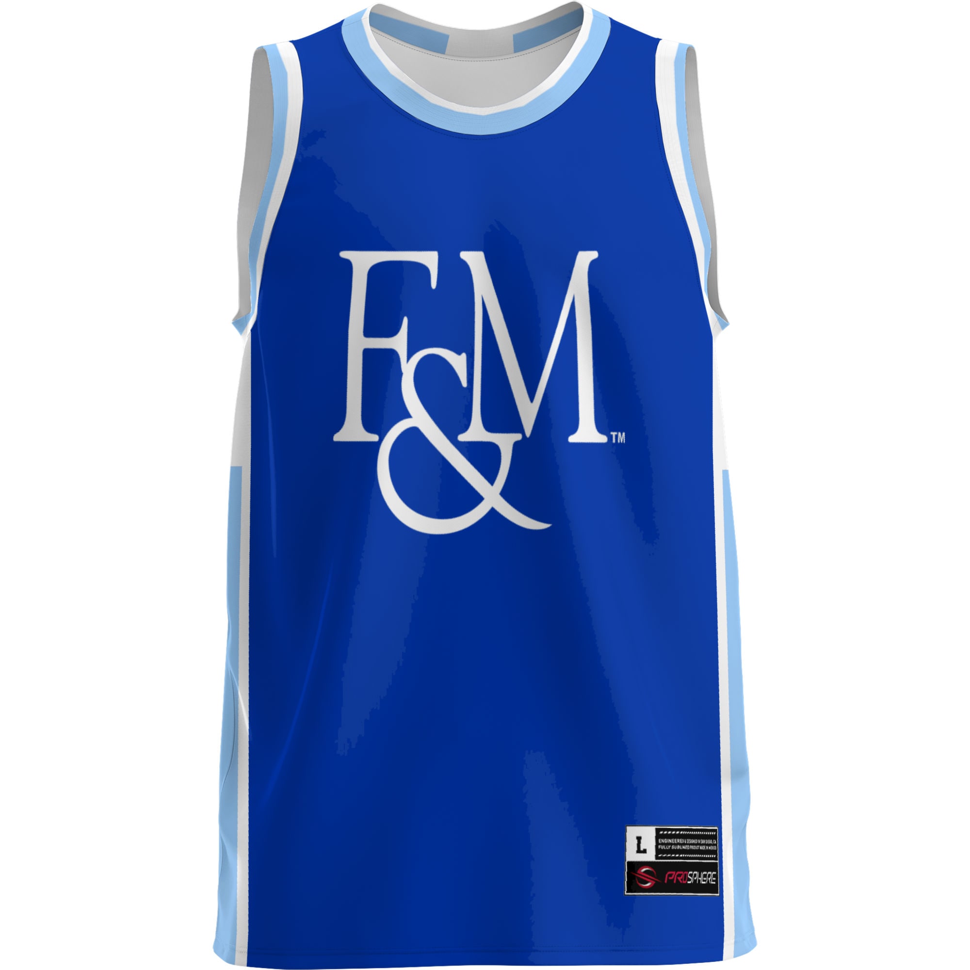 [DDG] Franklin & Marshall Diplomats GameDay Greats Lightweight Basketball Jersey - Blue