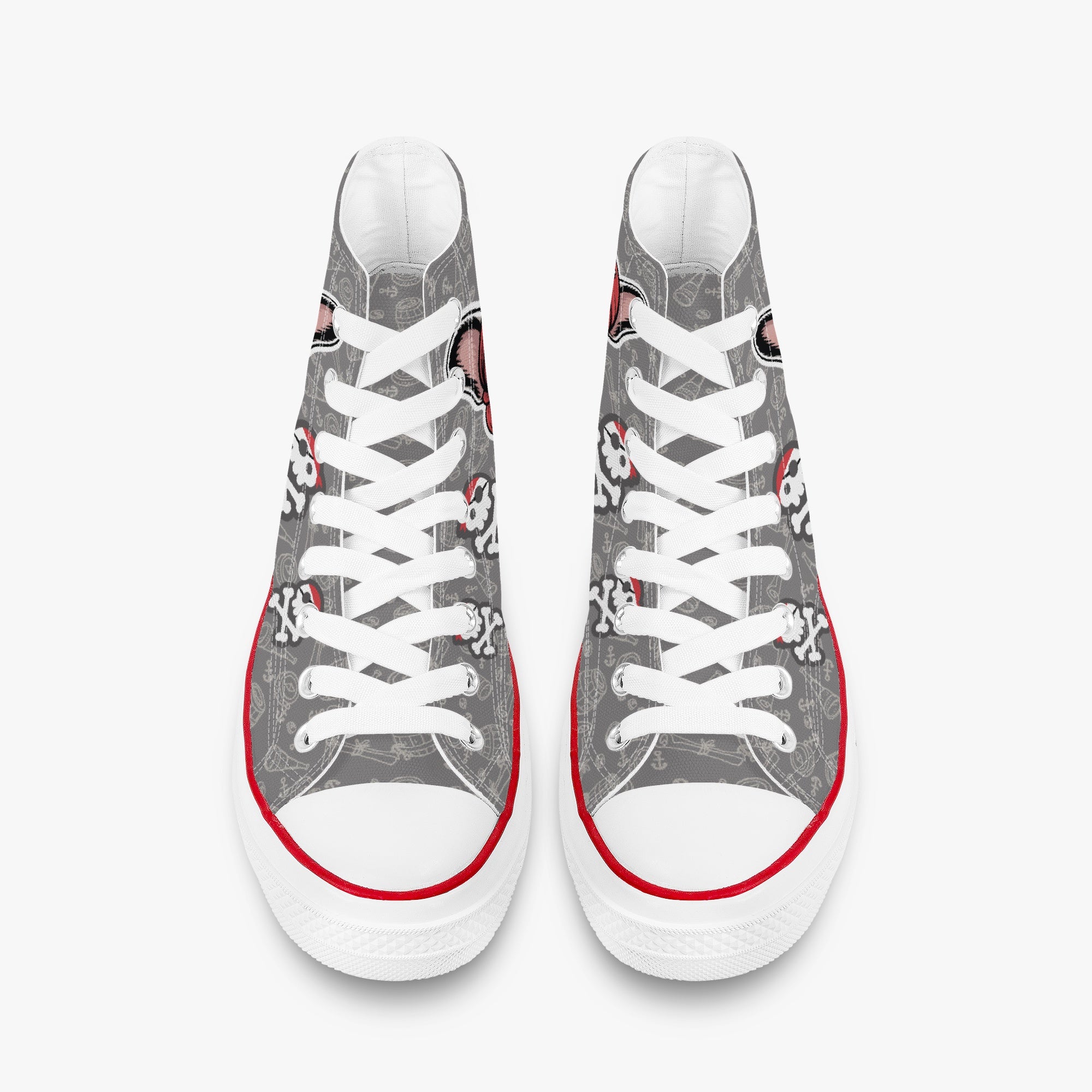 Brooklyn - Trendy High-top Canvas Shoes Frenchie Themed Wear