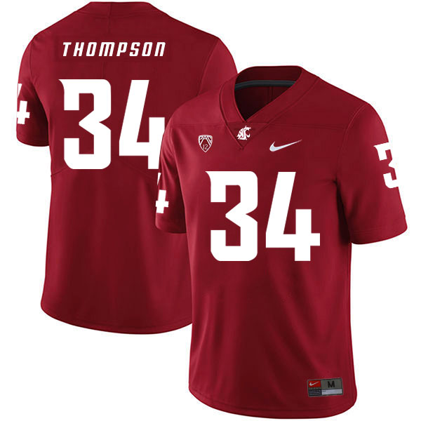 Men's None Jalen Thompson #34 performance Red 2024 comfortable Jersey