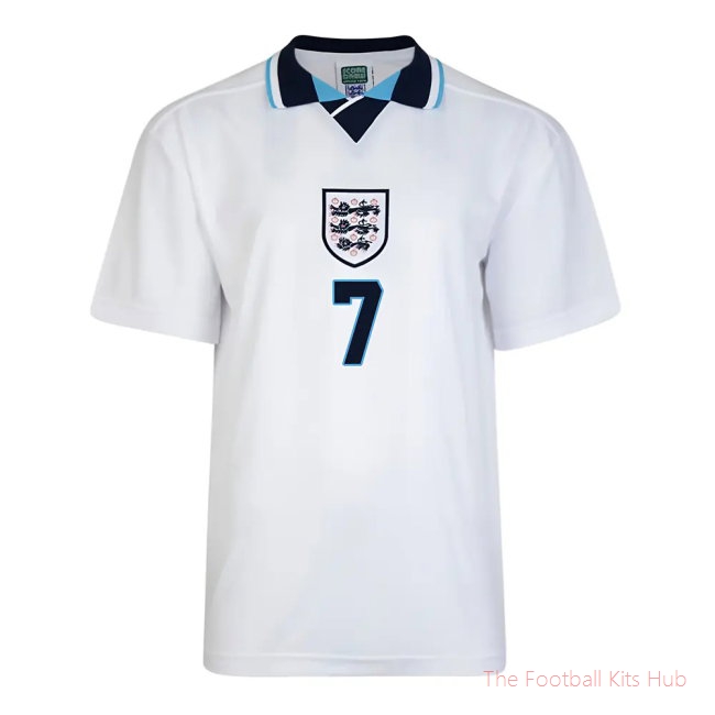 Score Draw England Euro 1996 Home Shirt (Platt 7)