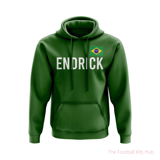 Men Endrick Brazil Name Hoody (Green)