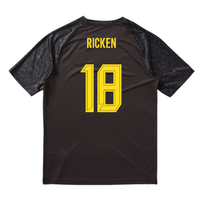 2025-2026 Borussia Dortmund Warm Up Jersey (Black) (Ricken 18)