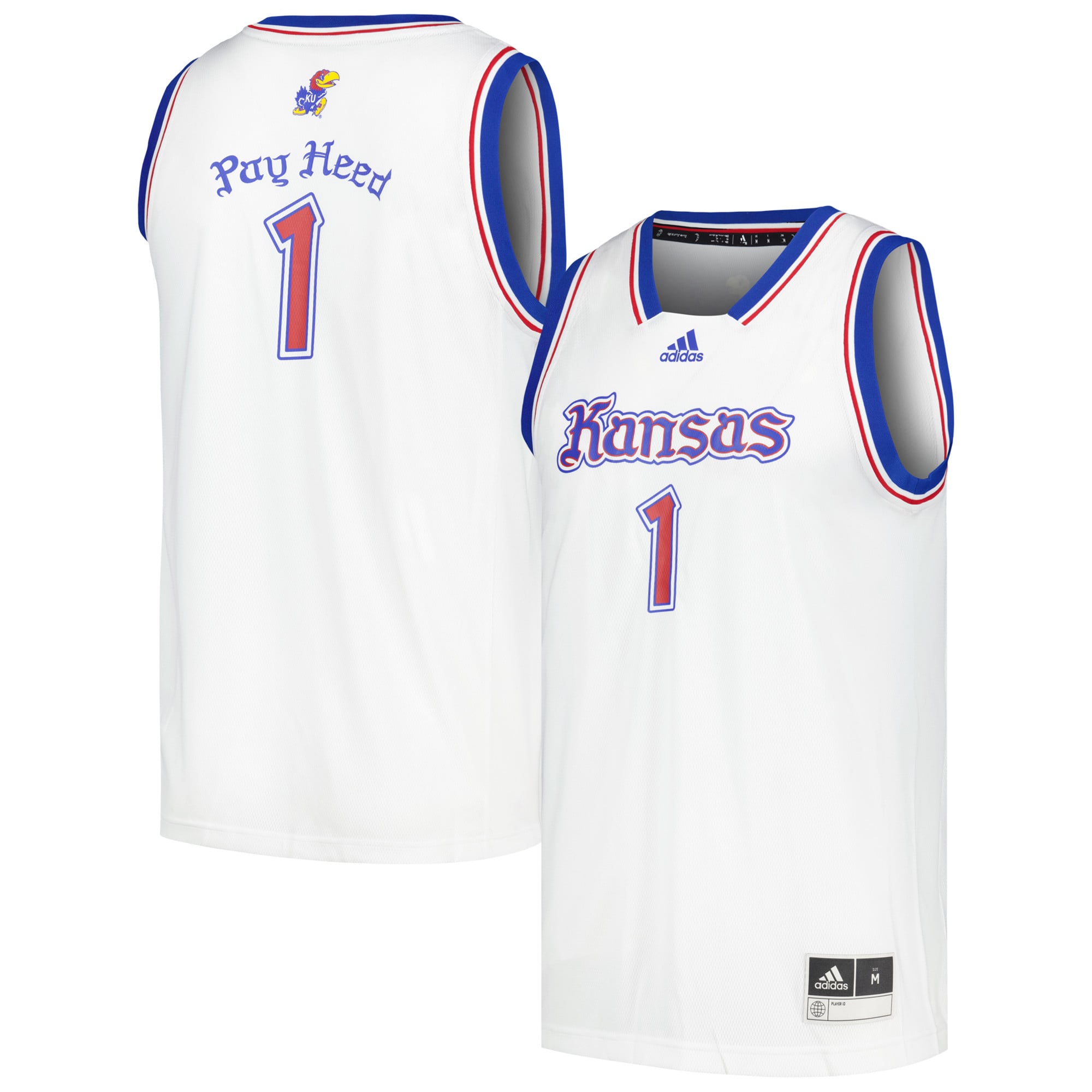 # Kansas Jayhawks adidas Swingman Basketball Jersey - White