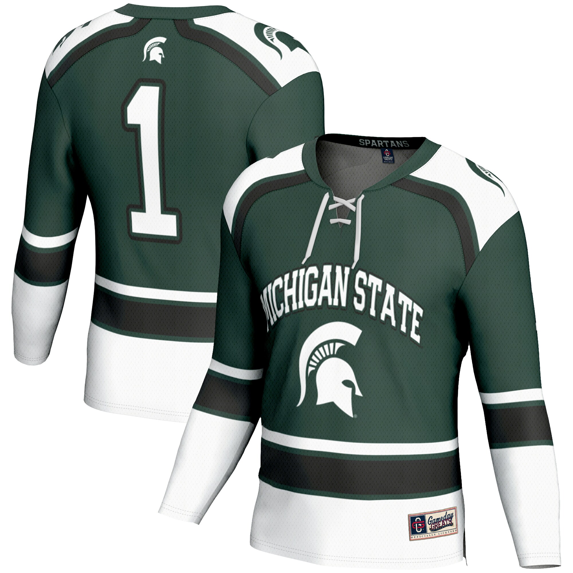 [DDG] Michigan State Spartans GameDay Greats Hockey Jersey - Green