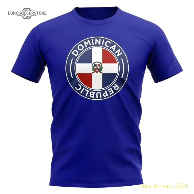 Dominican Republic Football Badge T-shirt (royal) - Fantastic Value