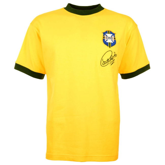 Jersey Brazil 1970 World Cup Carlos Alberto Retro Football Shirt