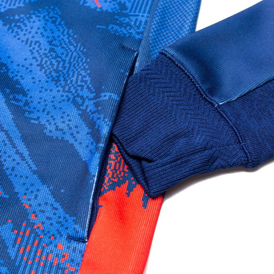 England Cardigan Shirt Dri Fit Player Blue Void/challenge Red