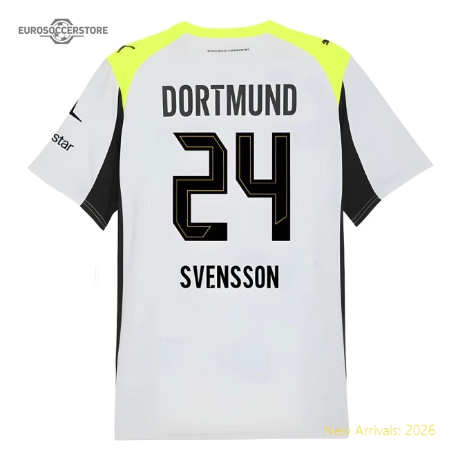 2025-2026 Dortmund Borussia Away Top Football Jersey (Svensson 24)