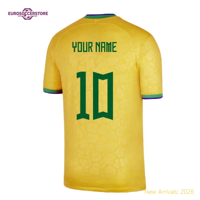 Brazil Shirts Children 2022 Home Jersey Jersey Football Fan Apparel
