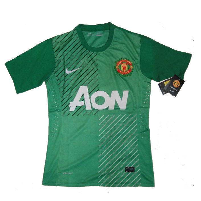 13-14 Manchester United Goalkeeper Green Jersey Shirt - Official