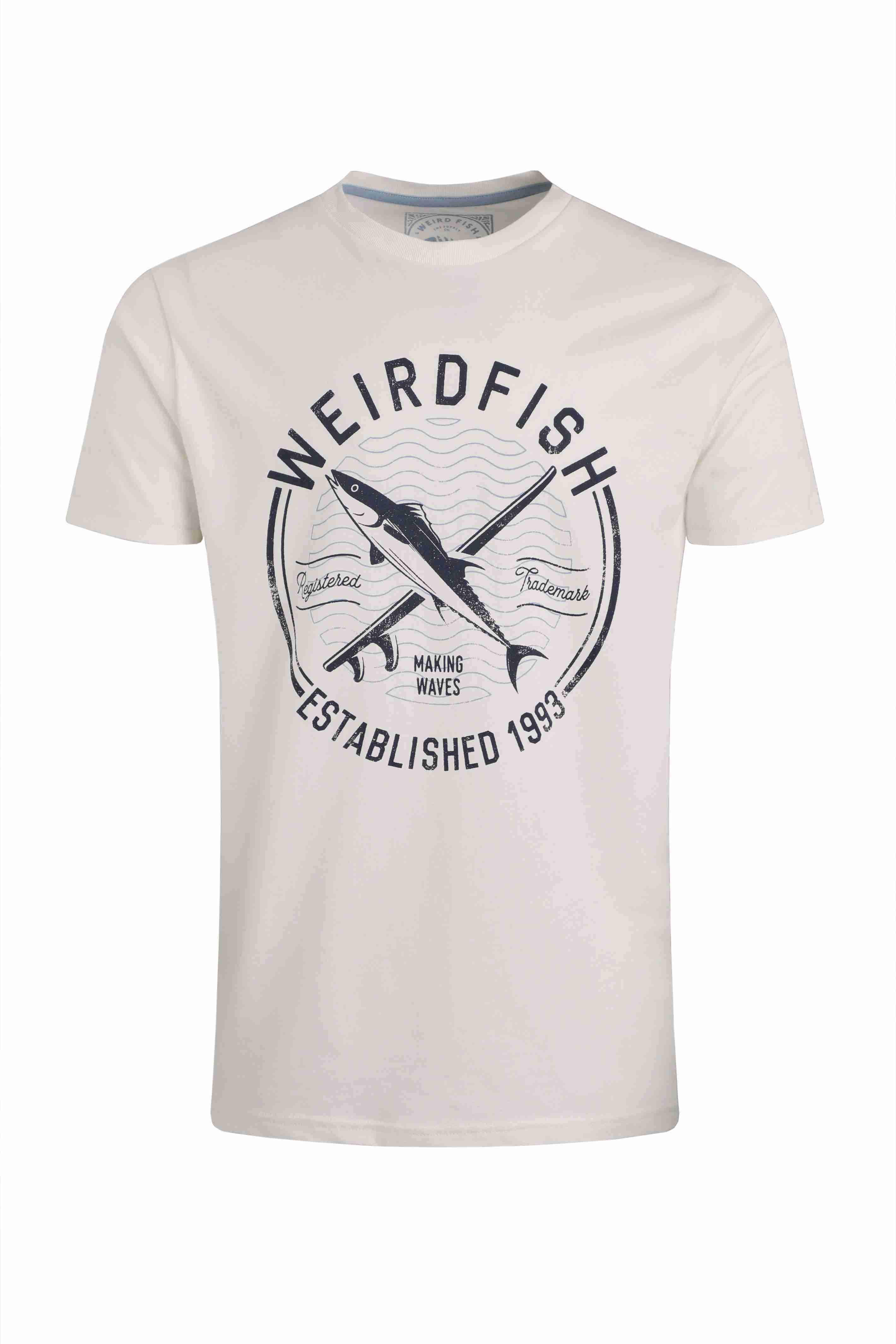 Hudson Front Print Branded T-Shirt White