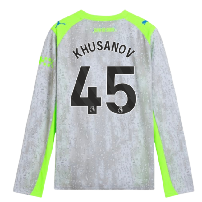 Kids Khusanov 45 Man City Historic Club Vintage Shirt - 2025-2026