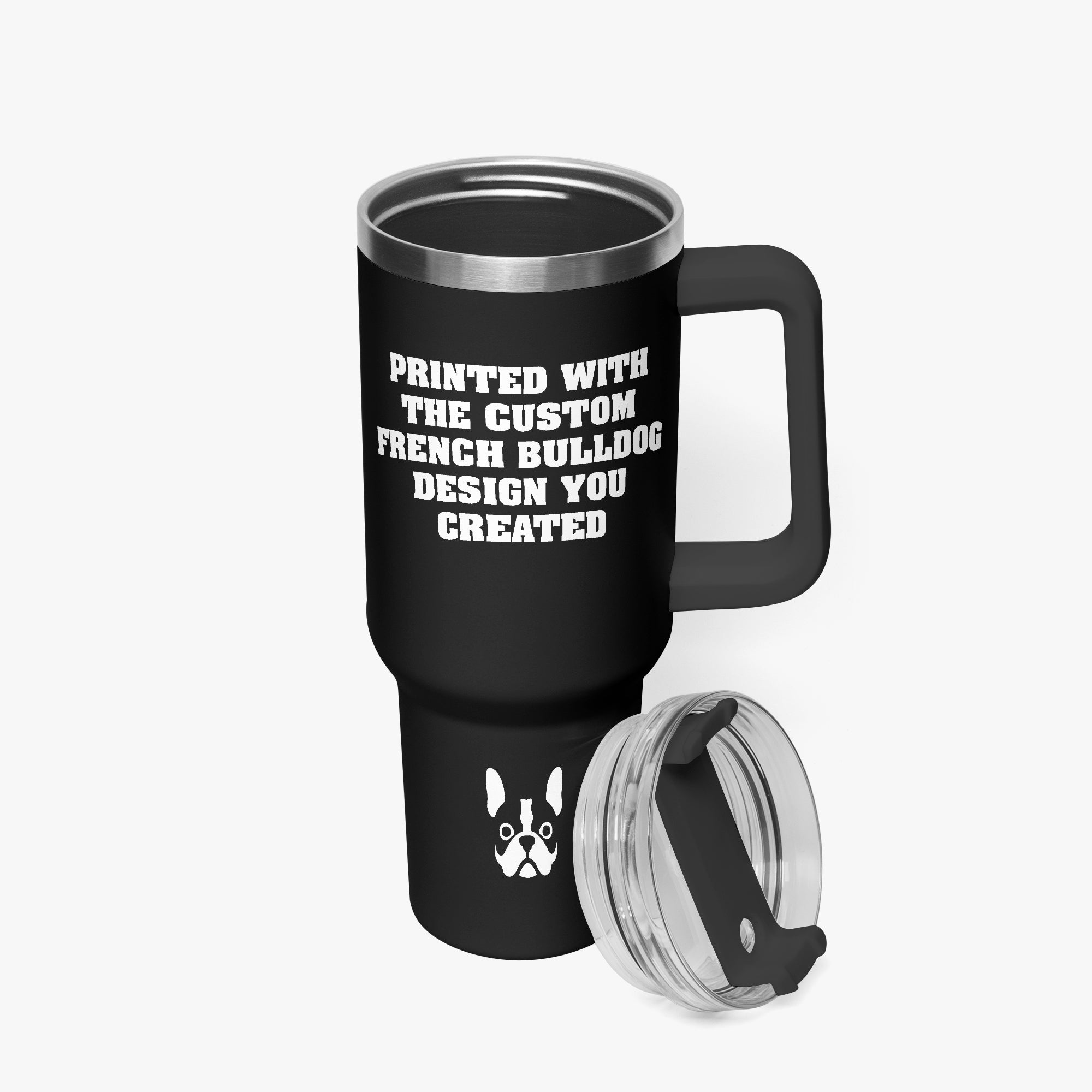 High-Quality Personalized Car Tumbler Cup for French Bulldog Lovers