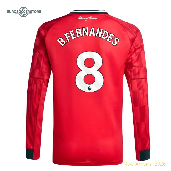 Non-toxic Man Utd Kids B.fernandes Jersey 2025-2026 Moisture-wicking