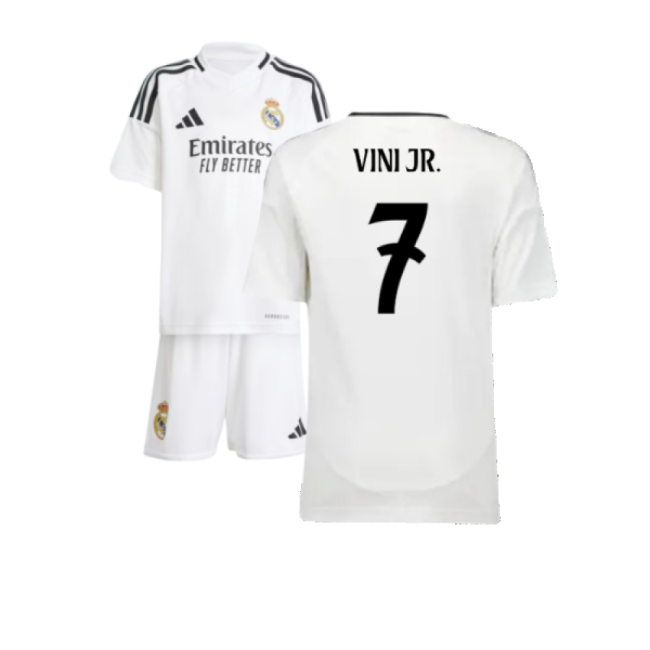 2024-2025 Madrid Real Madrid Home Jersey Mini Kit (Vini Jr. 7)