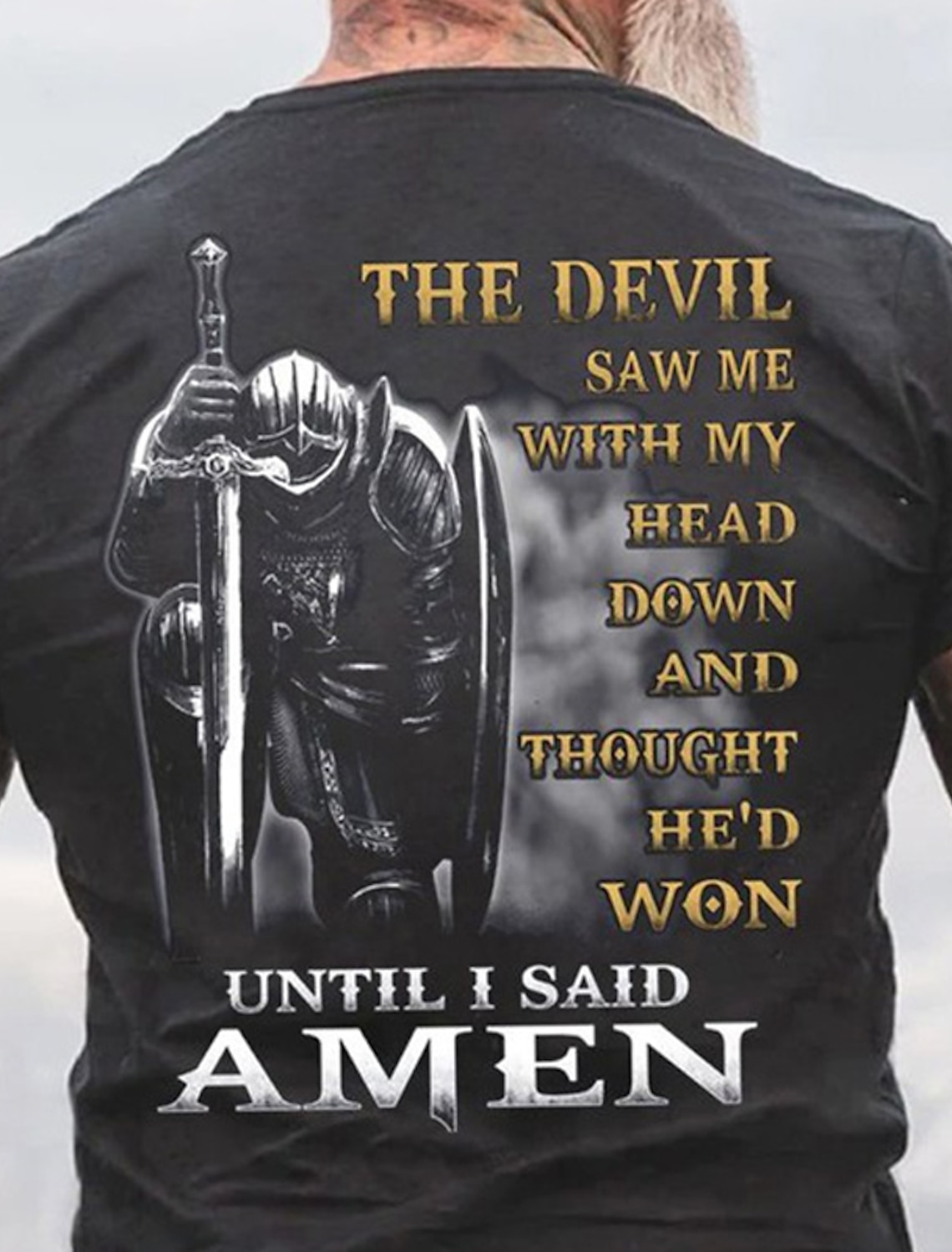 Men's Templar Cross Letter T Shirt Graphic Tee Christian Shirts Short