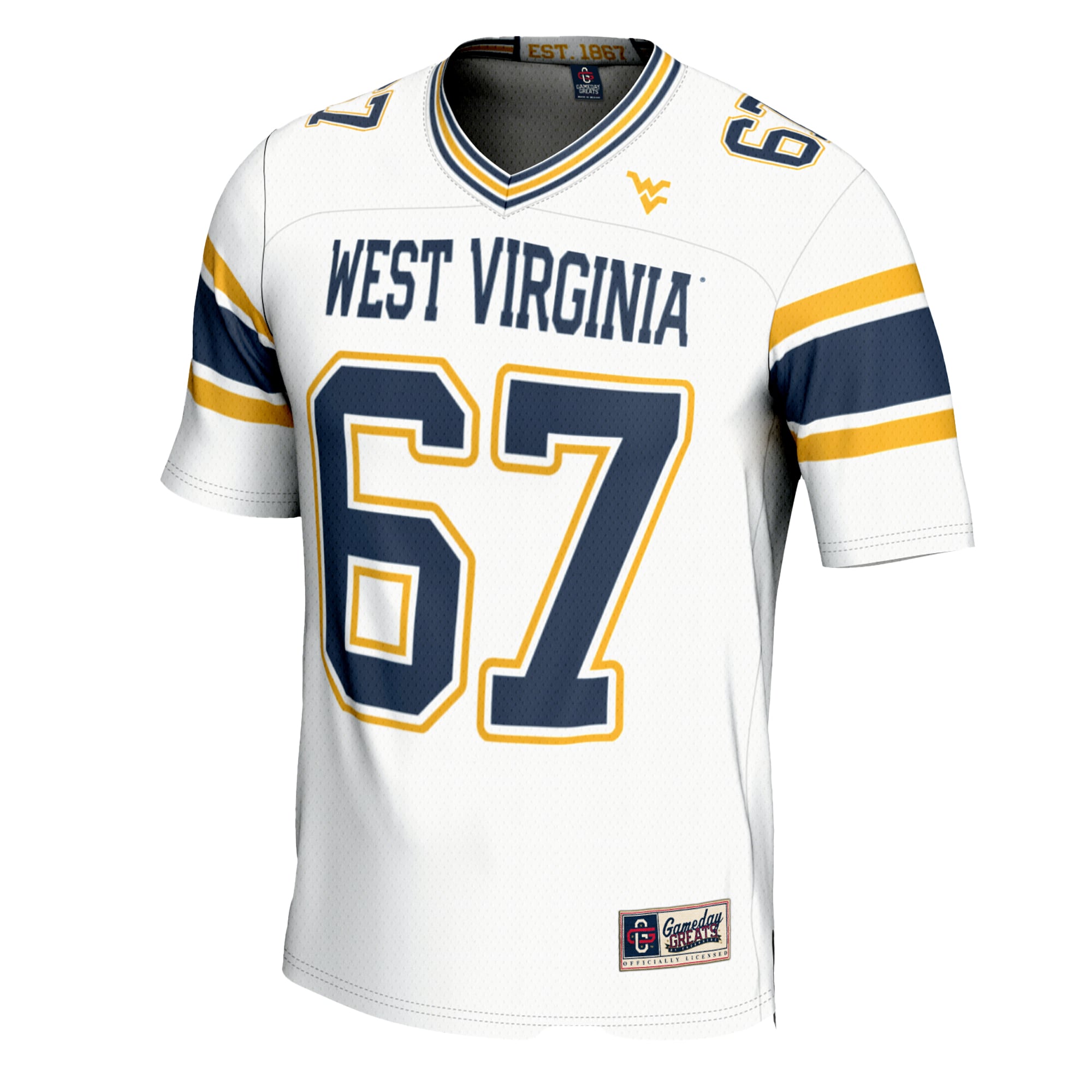 [NJP] West Virginia Mountaineers GameDay Greats Youth Football Jersey - White
