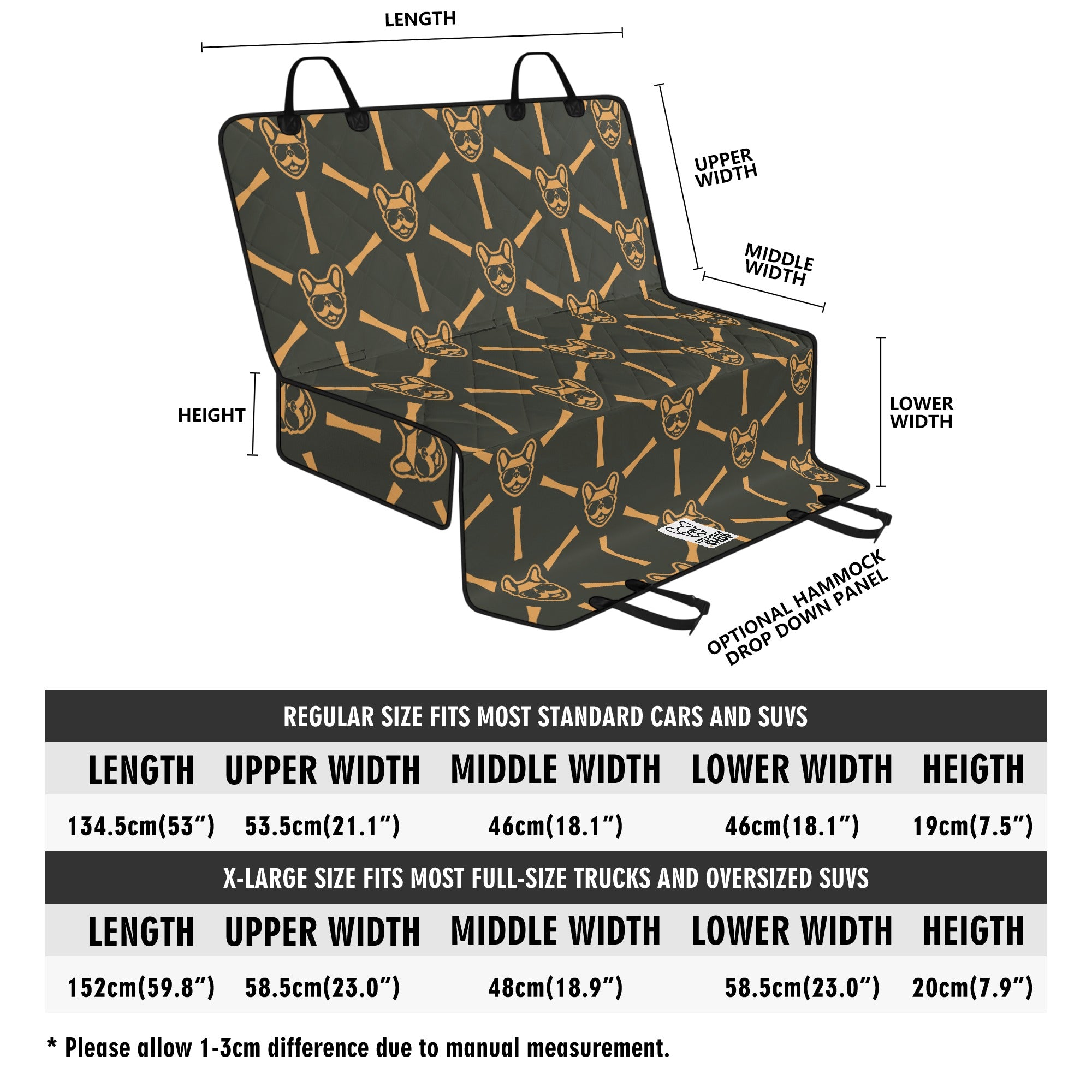 French Bulldog Eloy Car Pet Seat Covers For French Bulldog Durable Dog Item