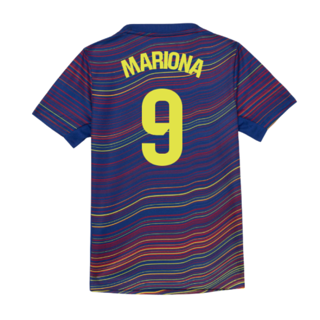 2025-2026 Barcelona Academy Pro Pre Match Shirt (Blue) - Kids (Mariona 9)