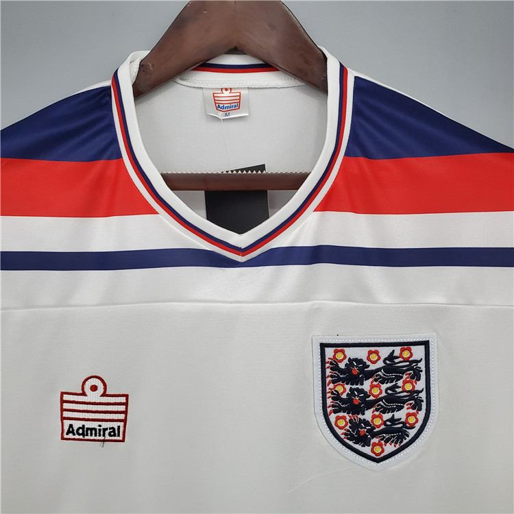 1982 England Home WhiteRed Retro Soccer Jersey Football Shirt -