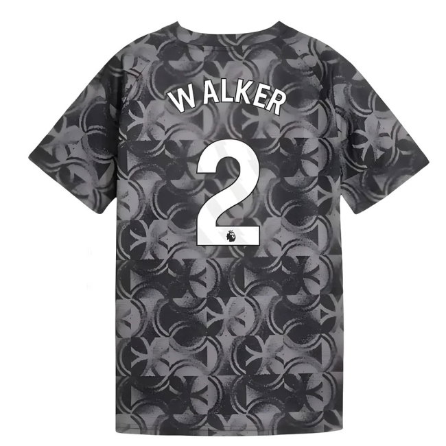 2025-2026 Man City Warm Up Jersey (Black) - Kids (Walker 2)