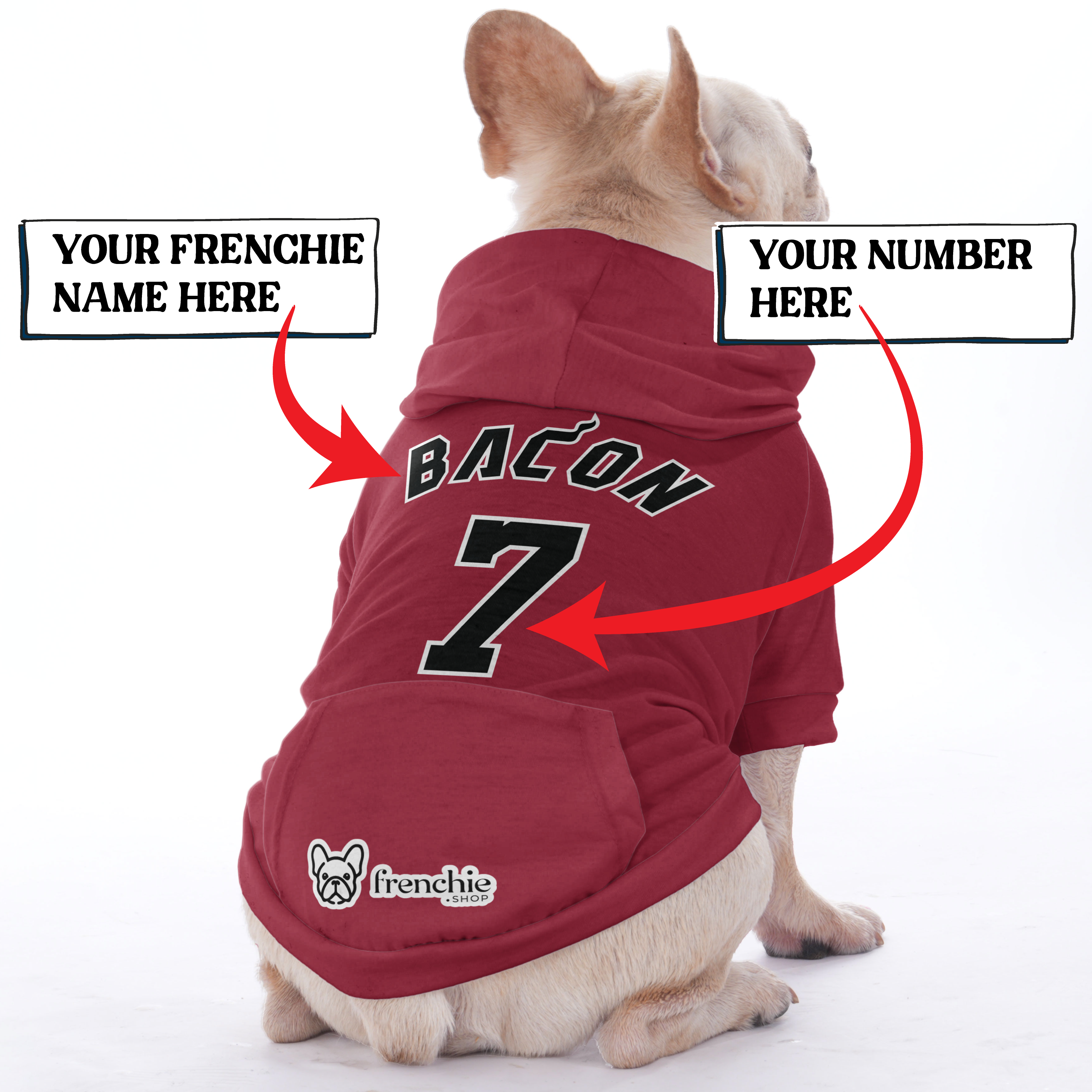Your Pet’s Name & Number | Frenchie Shop Original Frenchie Themed Wear