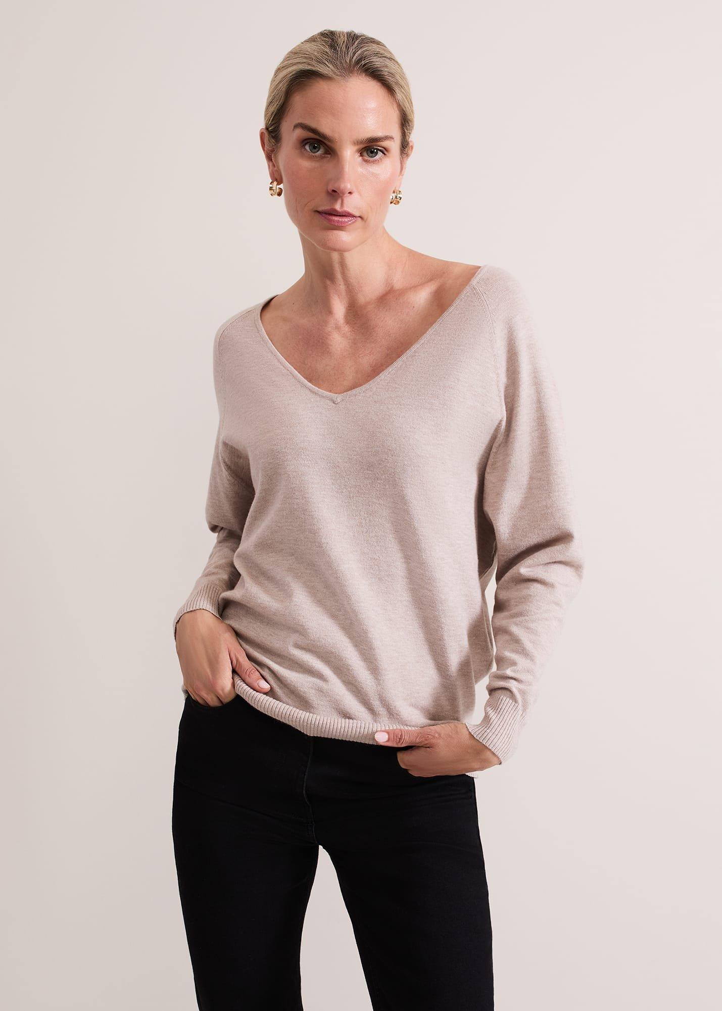Senita Fine Knit V-Neck Jumper