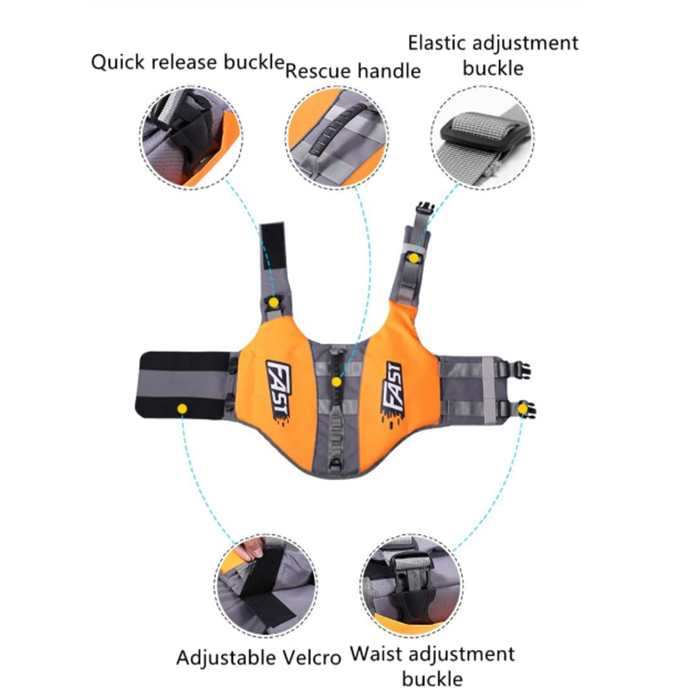 Life Jacket – Adjustable Reflective Swim Vest Outdoor Use | Comfort Fit