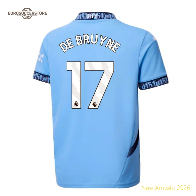 2024-2025 Man City Home Shirt (Kids) (De Bruyne 17)