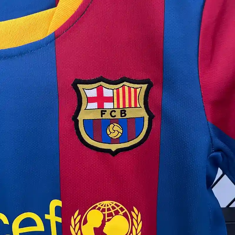 2010-2011 Kids Barcelona Jersey retro kit