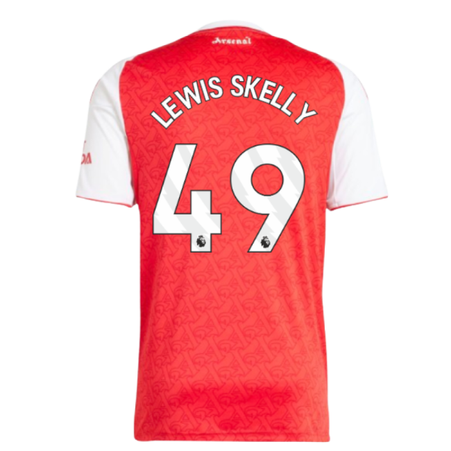 Arsenal Home Soccer Shirt 2025-20 Lewis Skelly 49 L M S