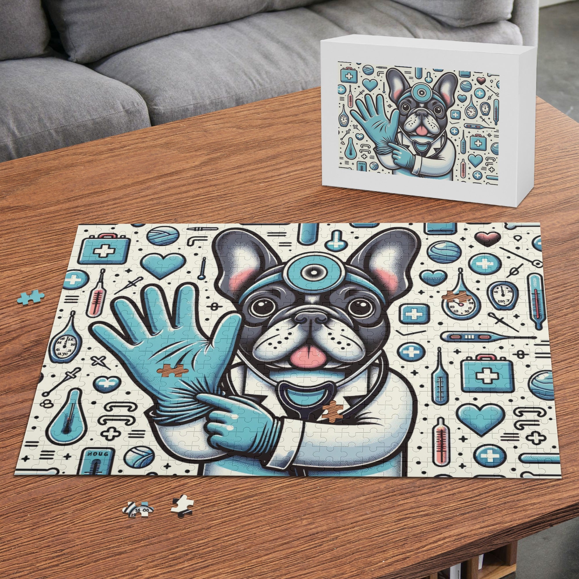 French Bulldog Bruno 500 Piece Wooden Puzzle Essential Dog Supply