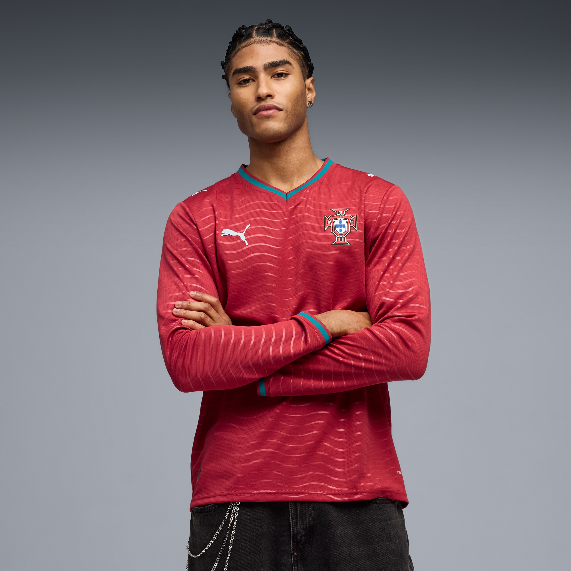 [LK] Women's Portugal National Team 2026 Home Replica Long Sleeve Jersey - Red