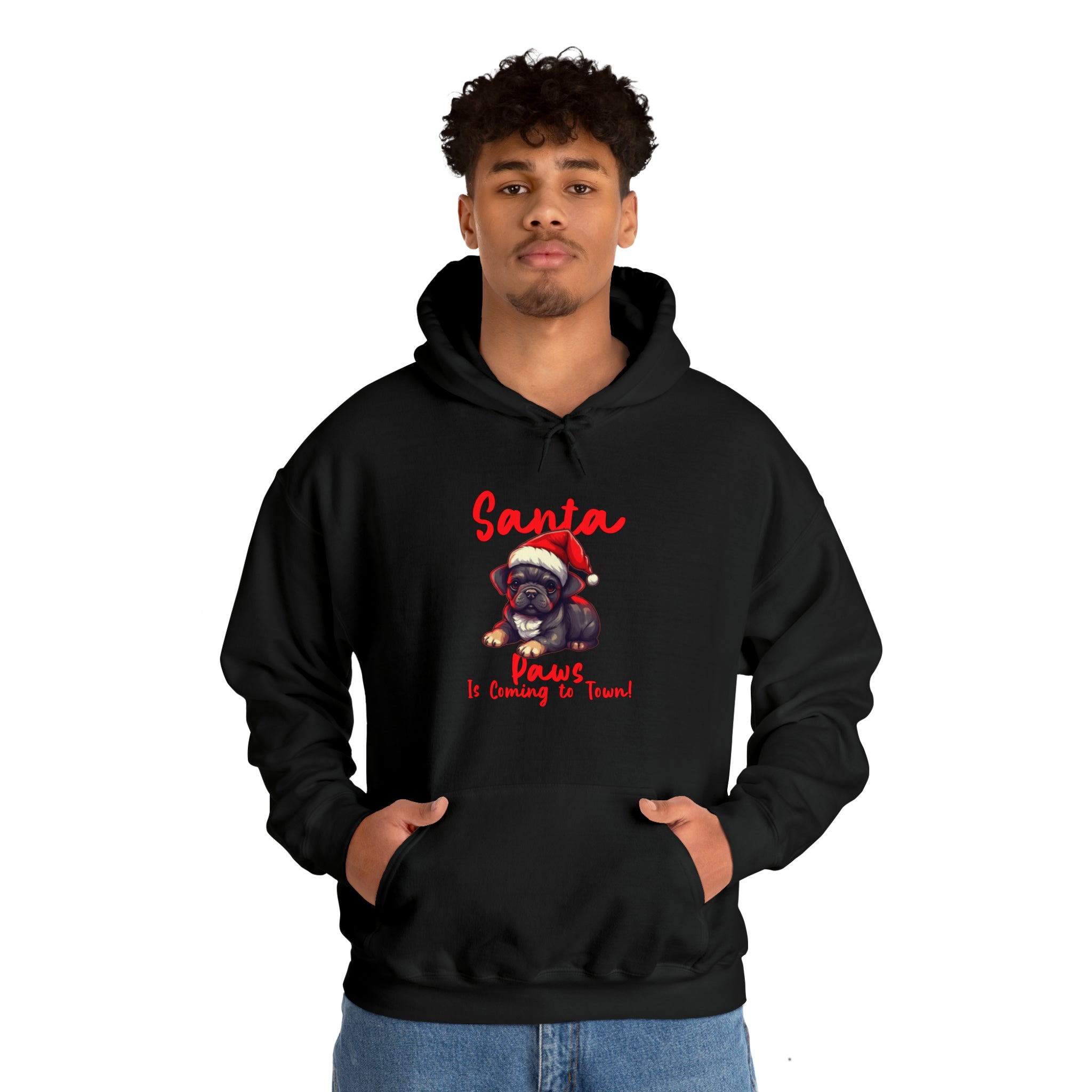 French Bulldog Santa Paws At Town Unisex Hoodie Essential Dog Supply