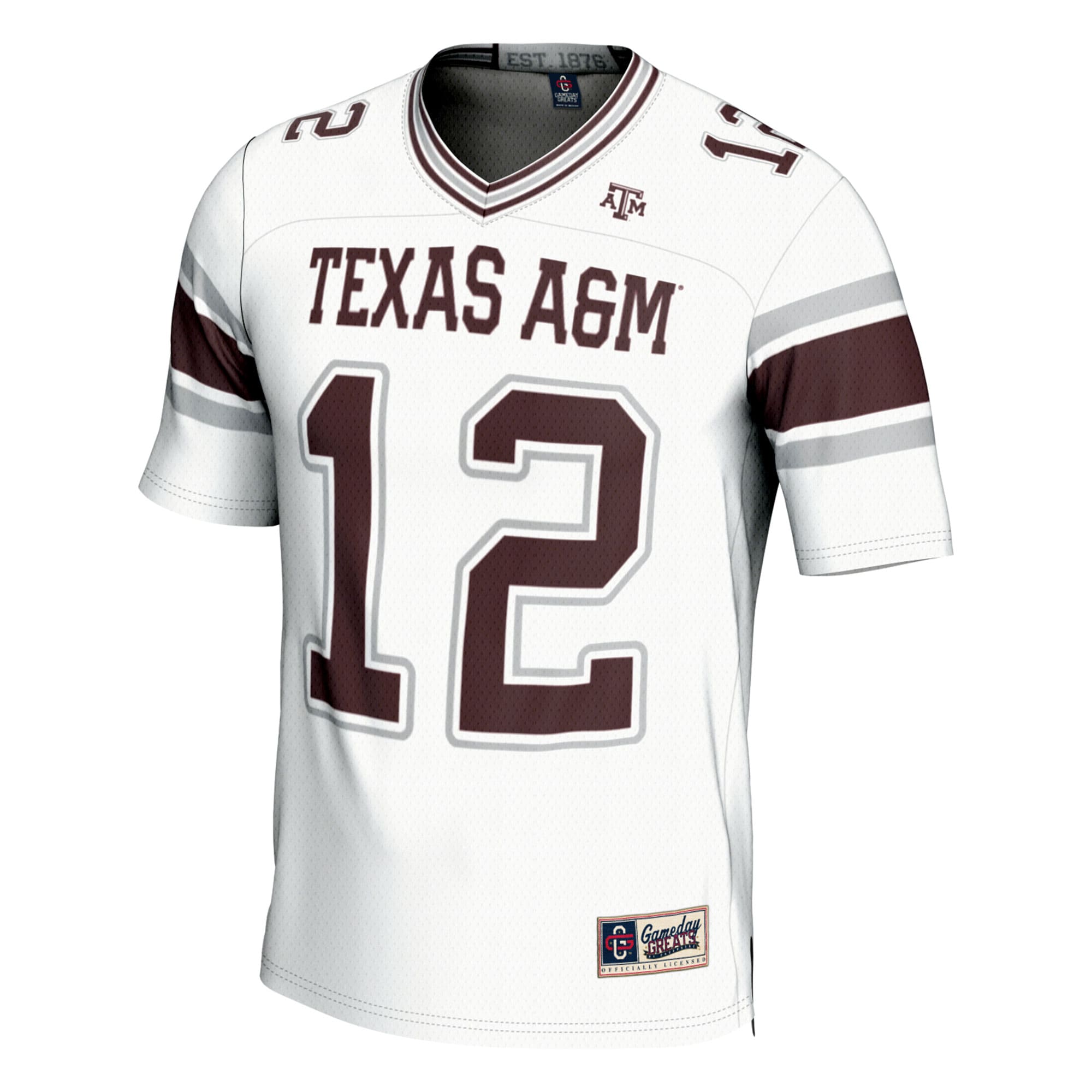 [DDG] Texas A&M Aggies GameDay Greats Youth Football Lightweight Fashion Jersey - White