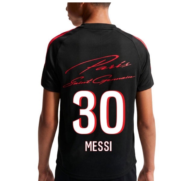 [HP] 2026-2027 PSG Strike Training Shirt (Black) - Kids (Messi 30)