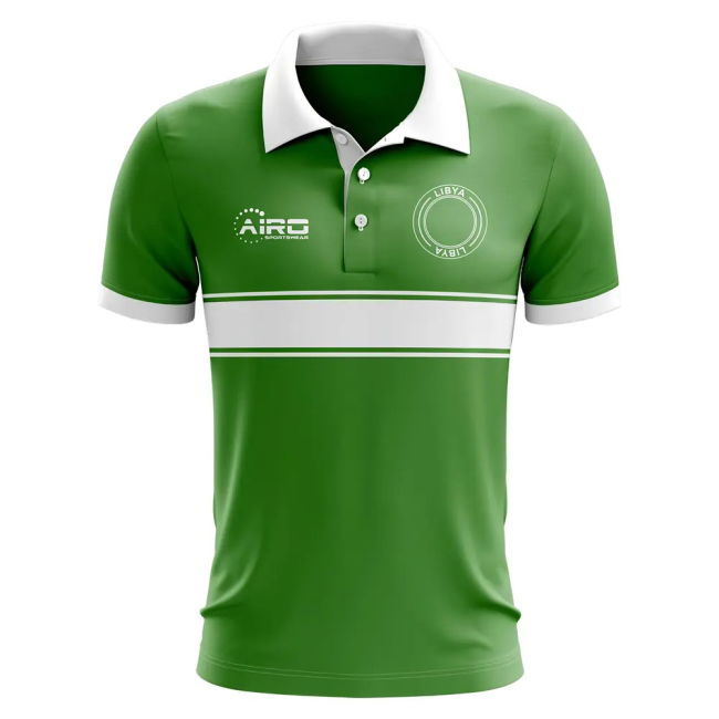 Performance-Driven Collector'S-Item Libya Concept Stripe Polo Shirt