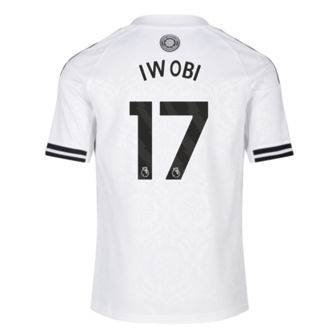 Fulham 2025-20 Home Football Shirt with Iwobi Printing L M S Kids