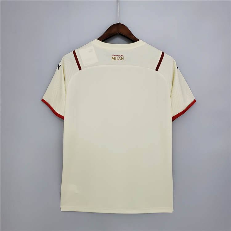 Comfort Fit AC Milan 21-22 Away Yellow Soccer Jersey Football Shirt