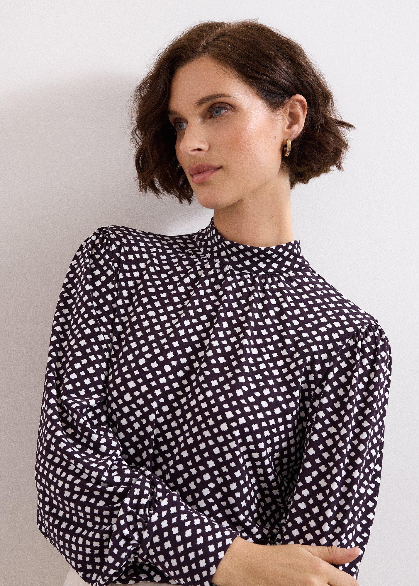 Petite Esme High Neck Printed Top