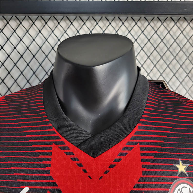 Advanced Fabric AC Milan 2324 Home Red Soccer Jersey Football Shirt