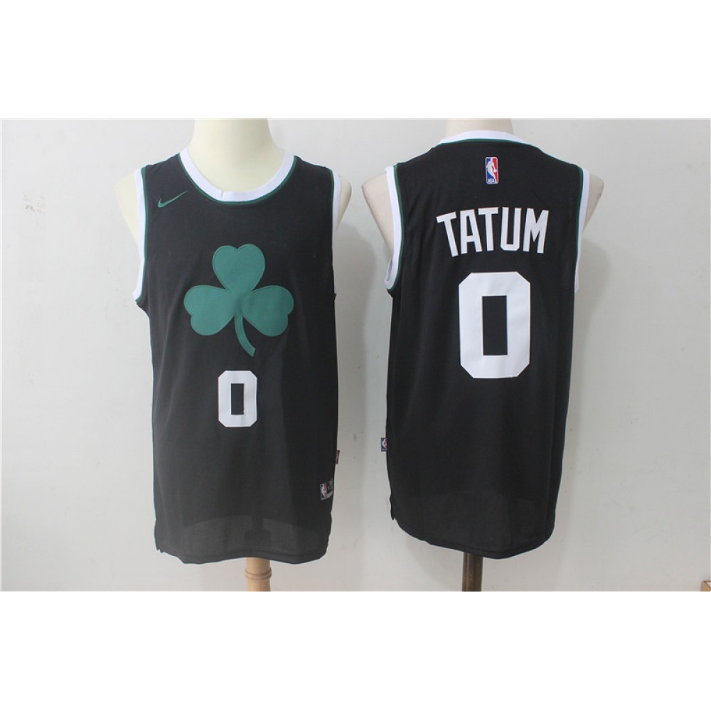 Authentic Boston Celtics Jayson Tatum0 Black Jersey - - Fan Favorite