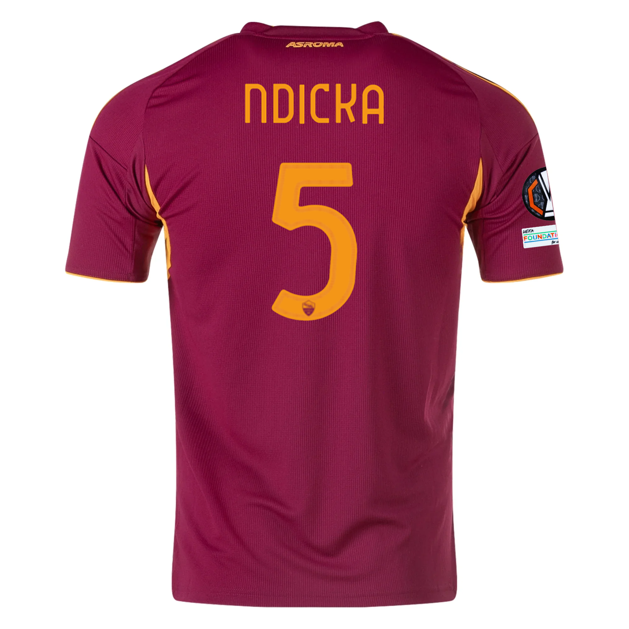 AS Roma Ndicka 2025-2026 UEL Home Jersey – Authentic Shirt
