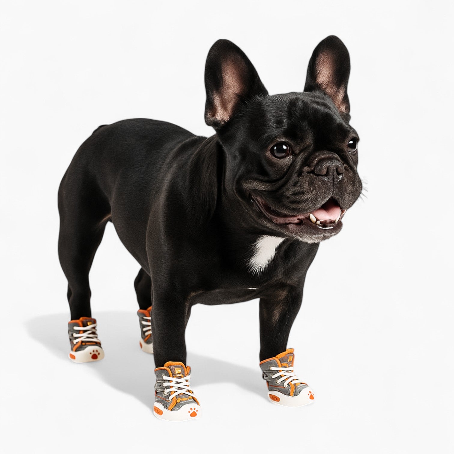 Pawgoals French Bulldog Shoes – Paw Print Football Style Sneakers